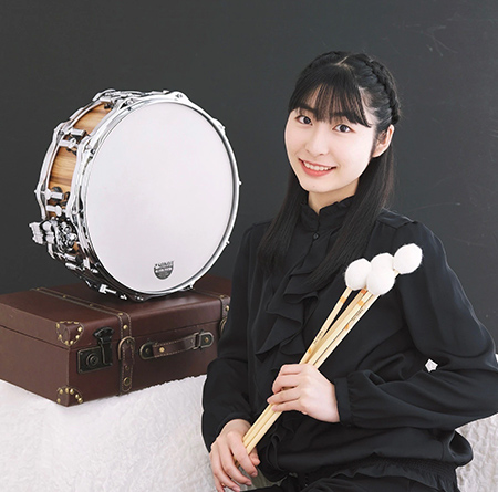 古市 日菜さん（本校3年器楽専攻打楽器）がめざましテレビのキラビト！に出演